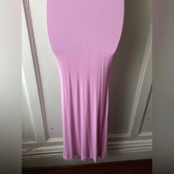Skims Pink Soft Lounge Spaghetti Strap Bodycon Maxi Dress - Picture 7 of 10
